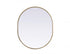 Elegant Lighting Asha Metal Frame Oval Mirror 30x72 Inch in Black Model: MR2A3072BLK