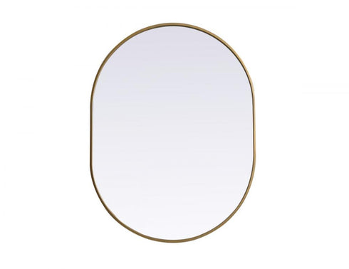 Elegant Lighting Asha Metal Frame Oval Mirror 30x72 Inch in Black Model: MR2A3072BLK