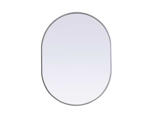 Elegant Lighting Asha Metal Frame Oval Mirror 30x72 Inch in Black Model: MR2A3072BLK