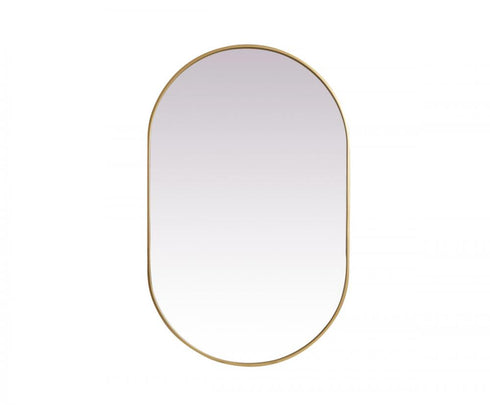 Elegant Lighting Asha Metal Frame Oval Mirror 30x72 Inch in Black Model: MR2A3072BLK