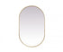 Elegant Lighting Asha Metal Frame Oval Mirror 30x72 Inch in Black Model: MR2A3072BLK