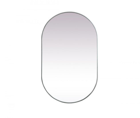 Elegant Lighting Asha Metal Frame Oval Mirror 30x72 Inch in Black Model: MR2A3072BLK