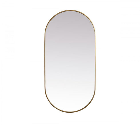 Elegant Lighting Asha Metal Frame Oval Mirror 30x72 Inch in Black Model: MR2A3072BLK