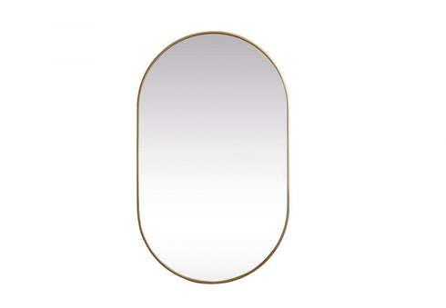 Elegant Lighting Asha Metal Frame Oval Mirror 30x72 Inch in Black Model: MR2A3072BLK