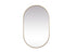 Elegant Lighting Asha Metal Frame Oval Mirror 30x72 Inch in Black Model: MR2A3072BLK