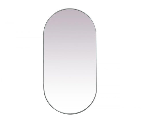Elegant Lighting Asha Metal Frame Oval Mirror 30x72 Inch in Black Model: MR2A3072BLK