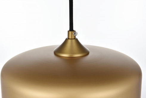 Elegant Lighting Ashwell 10 inch Pendant Clear Shade in Satin Gold in Satin Gold and Clear Finish Model: LD2243SG