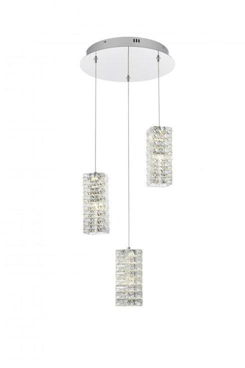 Elegant Lighting Aston 16 inch LED Pendant in Chrome Model: 3680D3RC