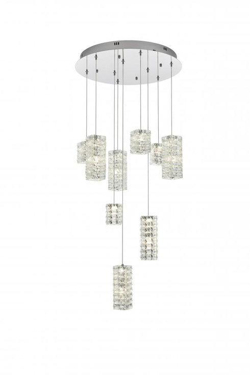 Elegant Lighting Aston 24 inch LED Pendant in Chrome Model: 3680D9C