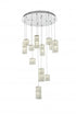 Elegant Lighting Aston 28 inch LED Pendant in Chrome Model: 3680D28C