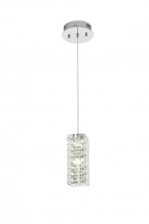 Elegant Lighting Aston 6.5 inch LED Pendant in Chrome Model: 3680D1C