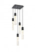 Elegant Lighting Aurora 16 inch Pendant in Satin Gold in Satin Gold and Clear Finish Model: 2088D16SG