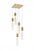 Elegant Lighting Aurora 16 inch Pendant in Satin Gold in Satin Gold and Clear Finish Model: 2088D16SG