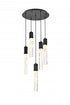 Elegant Lighting Aurora 20 inch Chandelier in Black in Black and Clear Finish Model: 2089D20BK