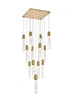 Elegant Lighting Aurora 26 inch Pendant in Satin Gold in Satin Gold and Clear Finish Model: 2088G26SG