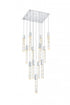 Elegant Lighting Aurora 26 inch Pendant in Satin Gold in Satin Gold and Clear Finish Model: 2088G26SG