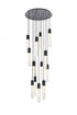 Elegant Lighting Aurora 30 inch Chandelier in Black in Black and Clear Finish Model: 2089G30BK