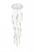Elegant Lighting Aurora 30 inch Chandelier in Black in Black and Clear Finish Model: 2089G30BK