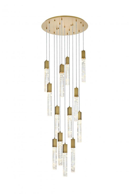 Elegant Lighting Aurora 30 inch Chandelier in Black in Black and Clear Finish Model: 2089G30BK