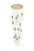 Elegant Lighting Aurora 30 inch Chandelier in Black in Black and Clear Finish Model: 2089G30BK