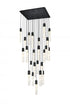 Elegant Lighting Aurora 30 inch Pendant in Black in Black and Clear Finish Model: 2088G30BK