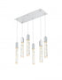 Elegant Lighting Aurora 32 inch Pendant in Satin Gold in Satin Gold and Clear Finish Model: 2088D32SG