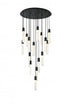 Elegant Lighting Aurora 36 inch Chandelier in Black in Black and Clear Finish Model: 2089G36BK