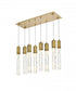 Elegant Lighting Aurora 36 inch Pendant in Satin Gold in Satin Gold and Clear Finish Model: 2088D36SG