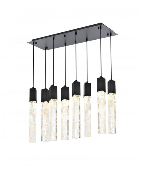 Elegant Lighting Aurora 36 inch Pendant in Satin Gold in Satin Gold and Clear Finish Model: 2088D36SG
