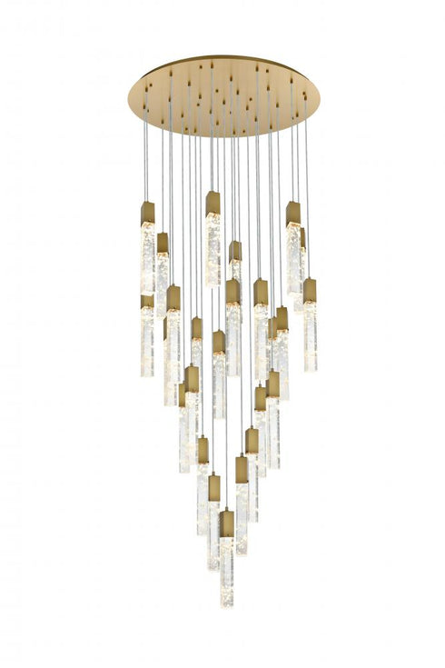 Elegant Lighting Aurora 42 inch Chandelier in Black in Black and Clear Finish Model: 2089G42BK