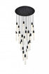 Elegant Lighting Aurora 42 inch Chandelier in Black in Black and Clear Finish Model: 2089G42BK