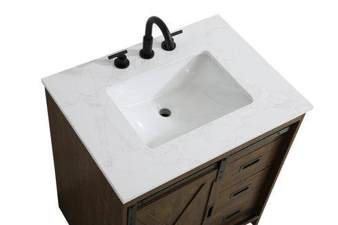 Elegant Lighting Austin Vanity Cabinet 1Dr 2Dw 30 Inch x34 Inch x22 Inch in Expresso Model: VF90530EX