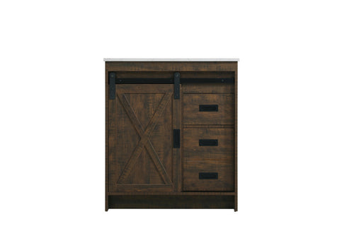 Elegant Lighting Austin Vanity Cabinet 1Dr 2Dw 30 Inch x34 Inch x22 Inch in Expresso Model: VF90530EX