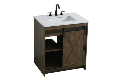 Elegant Lighting Austin Vanity Cabinet 1Dr 2Dw 30 Inch x34 Inch x22 Inch in Expresso Model: VF90530EX