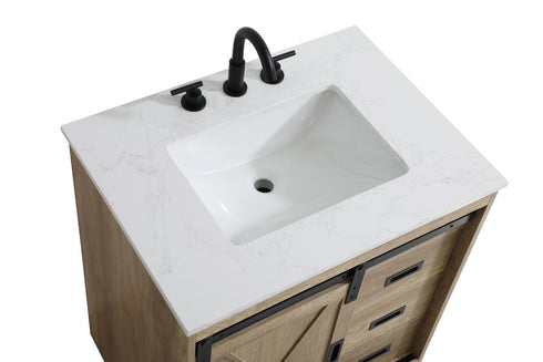 Elegant Lighting Austin Vanity Cabinet 1Dr 2Dw 30 Inch x34 Inch x22 Inch in Natural Oak Model: VF90530NT