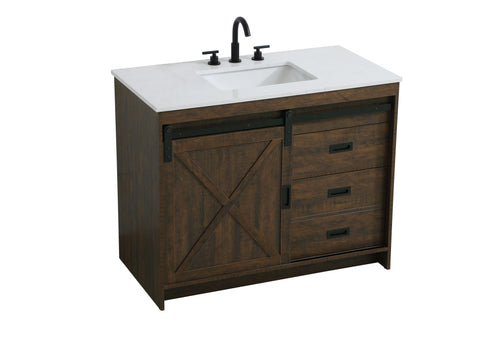 Elegant Lighting Austin Vanity Cabinet 1Dr 2Dw 42 Inch x34 Inch x22 Inch in Expresso Model: VF90542EX