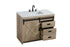 Elegant Lighting Austin Vanity Cabinet 1Dr 2Dw 42 Inch x34 Inch x22 Inch in Natural Oak Model: VF90542NT