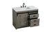 Elegant Lighting Austin Vanity Cabinet 1Dr 2Dw 42 Inch x34 Inch x22 Inch in Rustic Grey Model: VF90542RG