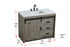 Elegant Lighting Austin Vanity Cabinet 1Dr 2Dw 42 Inch x34 Inch x22 Inch in Rustic Grey Model: VF90542RG