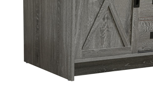 Elegant Lighting Austin Vanity Cabinet 1Dr 2Dw 42 Inch x34 Inch x22 Inch in Rustic Grey Model: VF90542RG