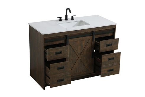 Elegant Lighting Austin Vanity Cabinet 1Dr 4Dw 48 Inch x34 Inch x22 Inch in Expresso Model: VF90548EX