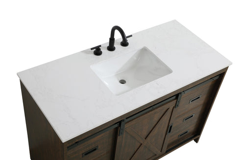 Elegant Lighting Austin Vanity Cabinet 1Dr 4Dw 48 Inch x34 Inch x22 Inch in Expresso Model: VF90548EX