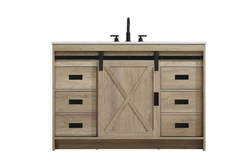 Elegant Lighting Austin Vanity Cabinet 1Dr 4Dw 48 Inch x34 Inch x22 Inch in Natural Oak Model: VF90548NT