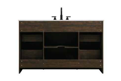 Elegant Lighting Austin Vanity Cabinet 1Dr 4Dw 54 Inch x34 Inch x22 Inch in Expresso Model: VF90554EX