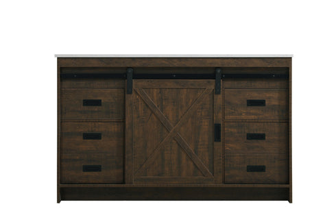 Elegant Lighting Austin Vanity Cabinet 1Dr 4Dw 54 Inch x34 Inch x22 Inch in Expresso Model: VF90554EX