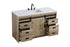 Elegant Lighting Austin Vanity Cabinet 1Dr 4Dw 54 Inch x34 Inch x22 Inch in Natural Oak Model: VF90554NT