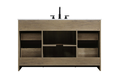 Elegant Lighting Austin Vanity Cabinet 1Dr 4Dw 54 Inch x34 Inch x22 Inch in Natural Oak Model: VF90554NT