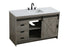 Elegant Lighting Austin Vanity Cabinet 1Dr 4Dw 54 Inch x34 Inch x22 Inch in Rustic Grey Model: VF90554RG