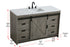 Elegant Lighting Austin Vanity Cabinet 1Dr 4Dw 54 Inch x34 Inch x22 Inch in Rustic Grey Model: VF90554RG