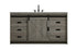 Elegant Lighting Austin Vanity Cabinet 1Dr 4Dw 60 Inch x34 Inch x22 Inch in Rustic Grey Model: VF90560RG